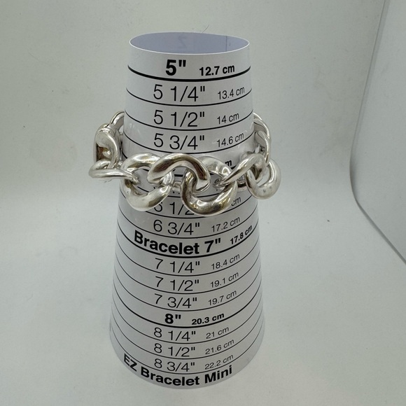 David yurman two tone buckle curb chain bracelet - Picture 9 of 11